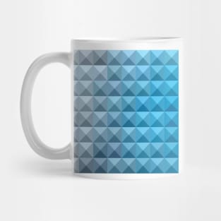 Bright Cerulean Blue Abstract Low Polygon Background Mug